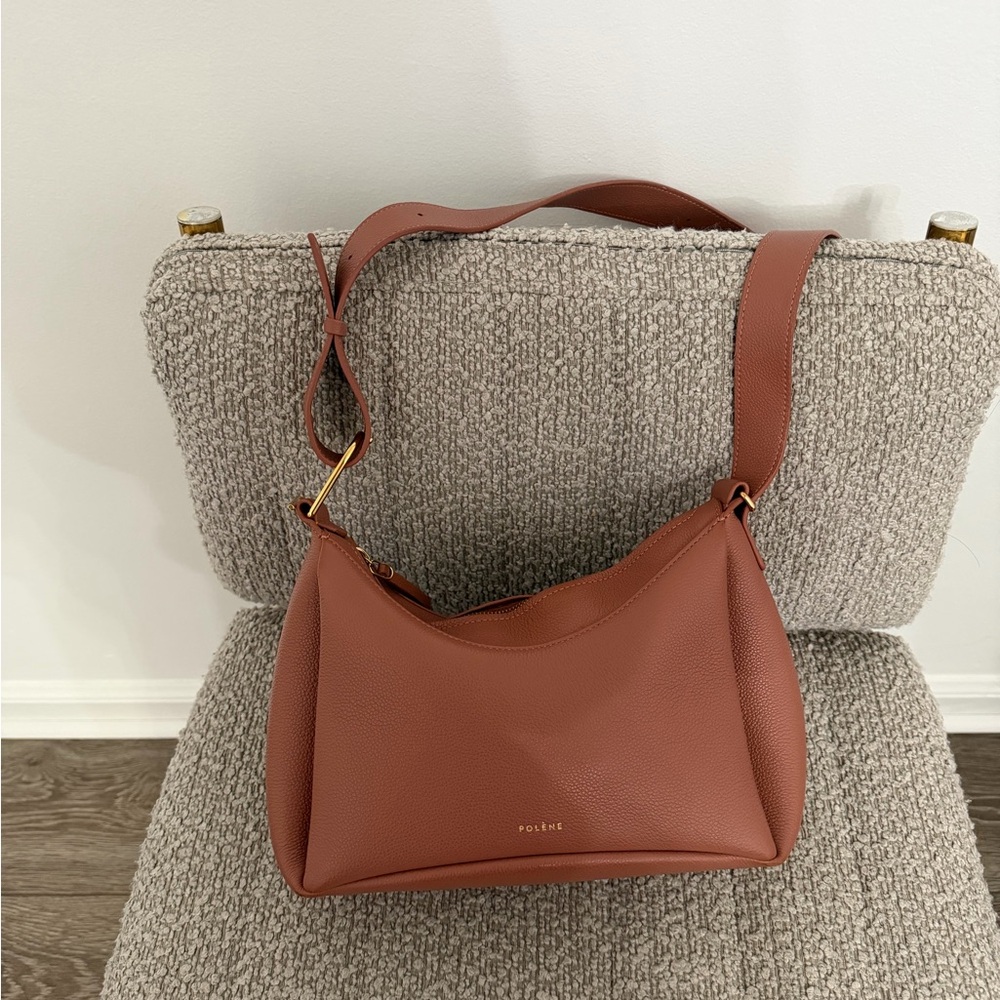 Polène Shoulder Bag in Rust Brown